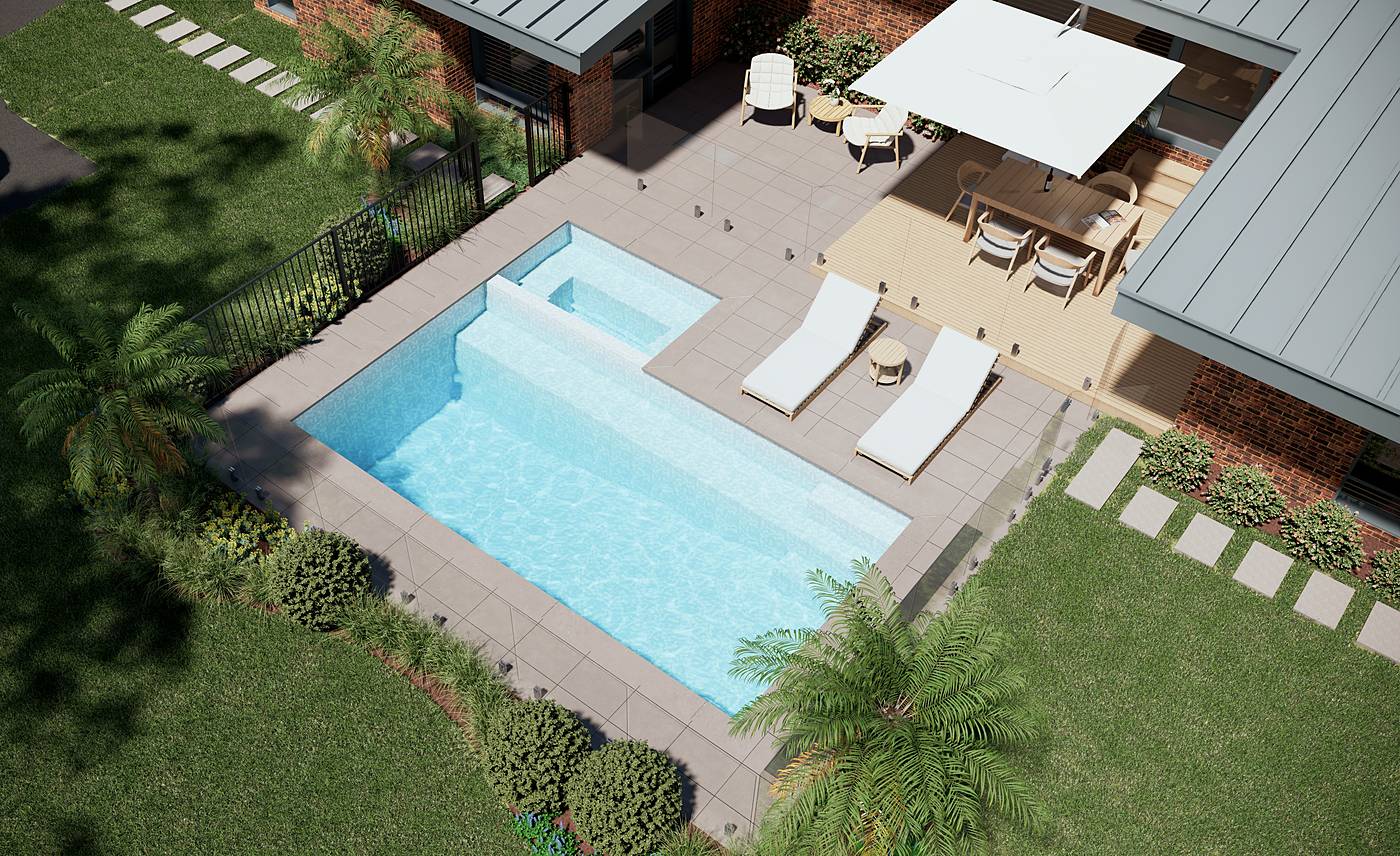 Bonds Road, Lower Plenty, Melbourne. 3D render of the landscape design