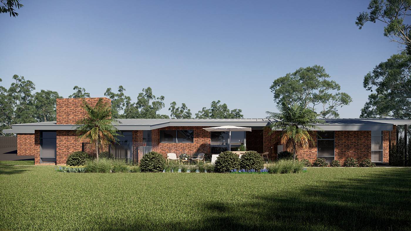 Bonds Road, Lower Plenty, Melbourne. 3D render of the landscape design