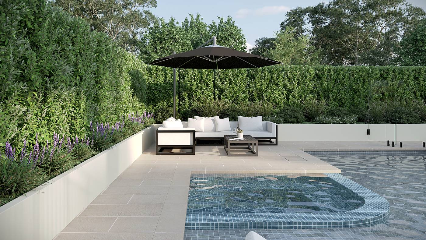 Bonview Road, Malvern, Melbourne. 3D render of the landscape design