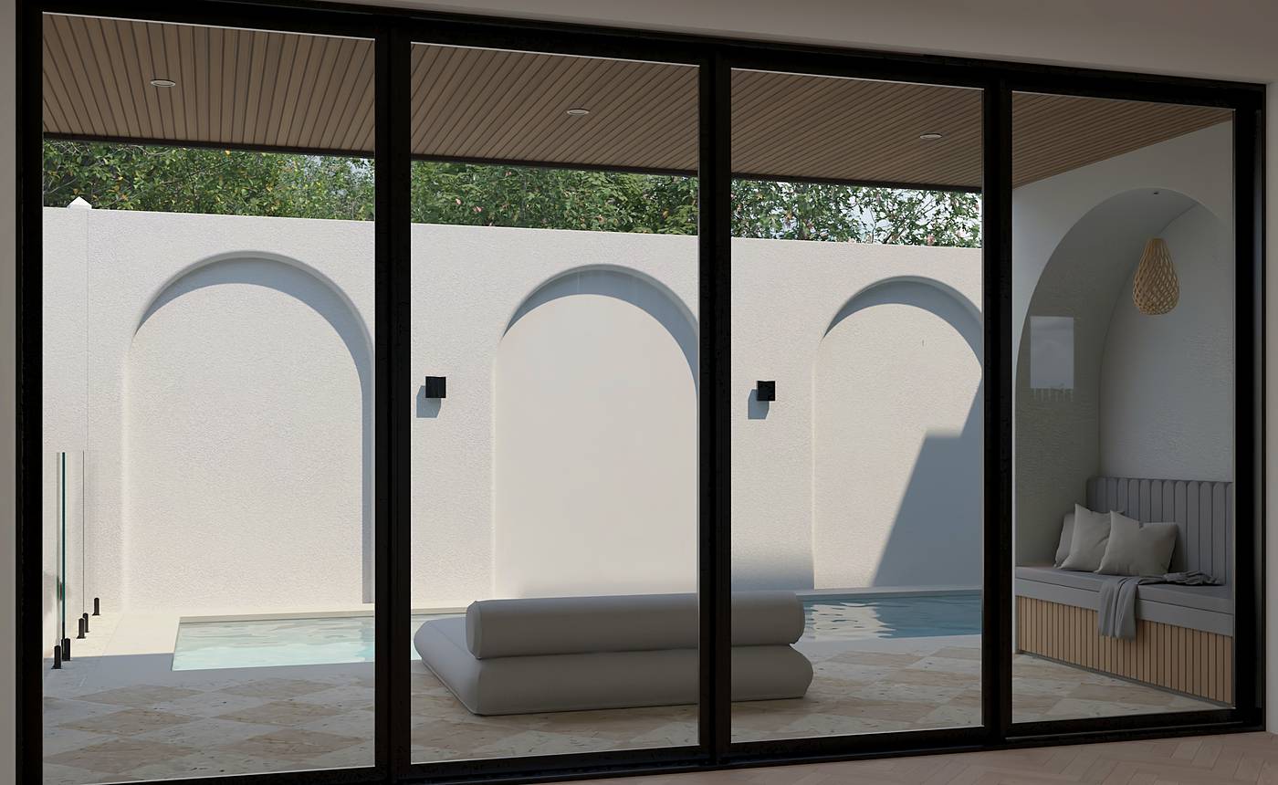 Brewster Street, Essendon, Melbourne. 3D render of the landscape design