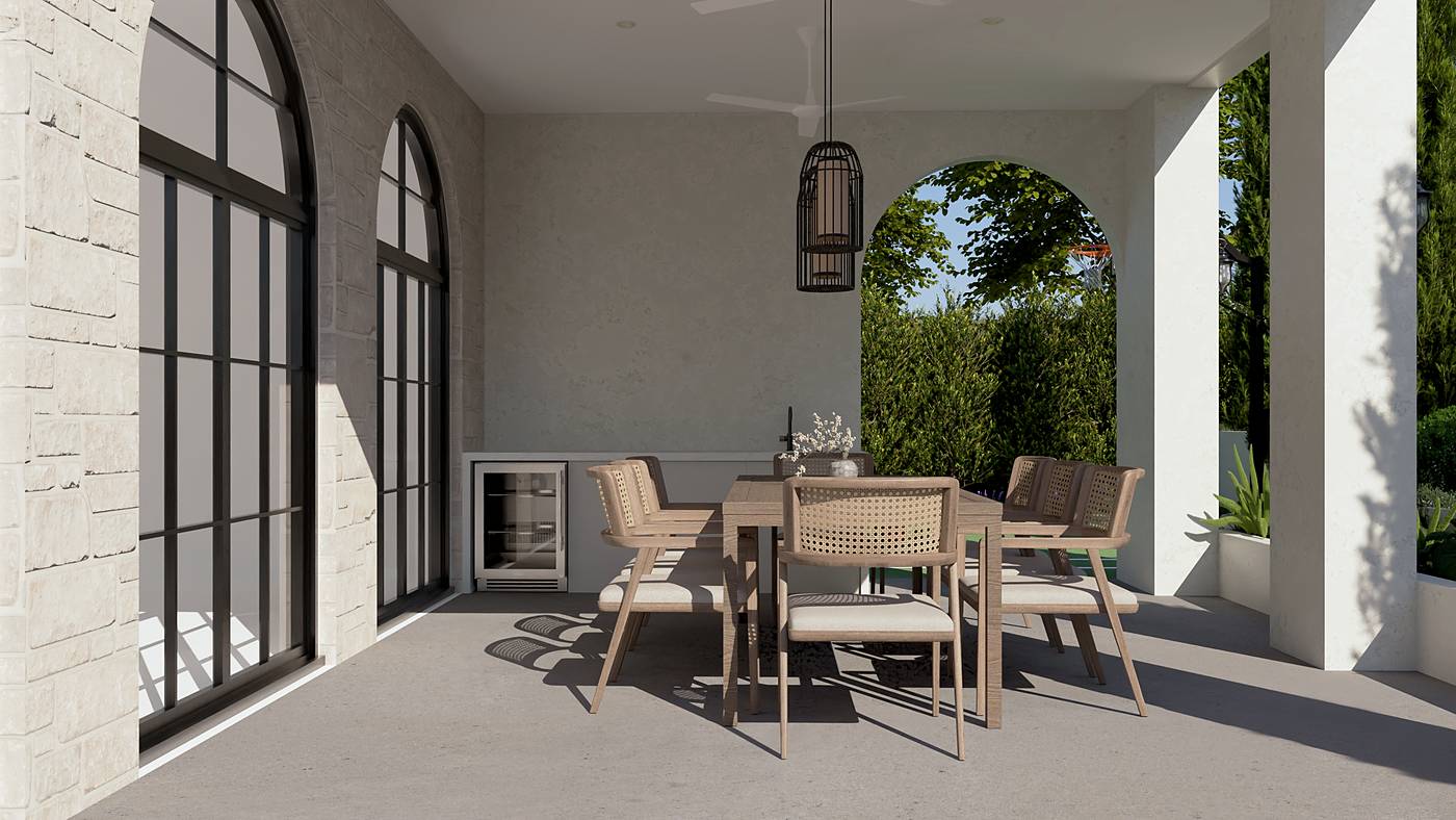 Brunel Street, Malvern East, Melbourne. 3D render of the landscape design
