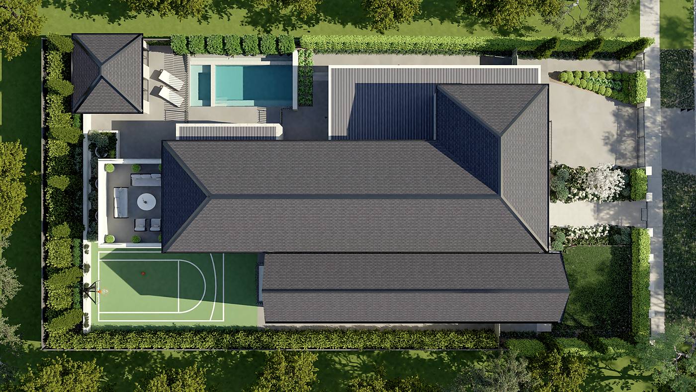 Brunel Street, Malvern East, Melbourne. 3D render of the landscape design