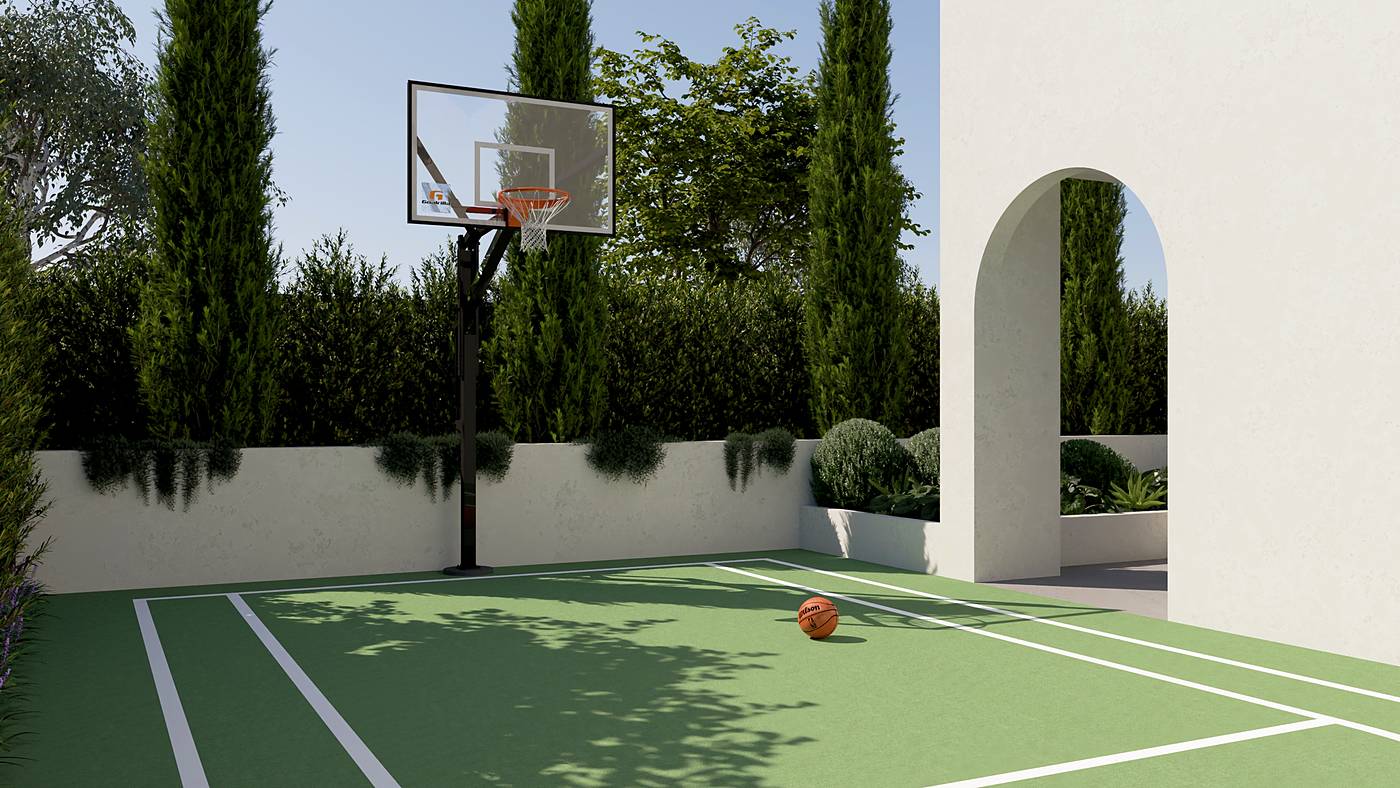 Brunel Street, Malvern East, Melbourne. 3D render of the landscape design