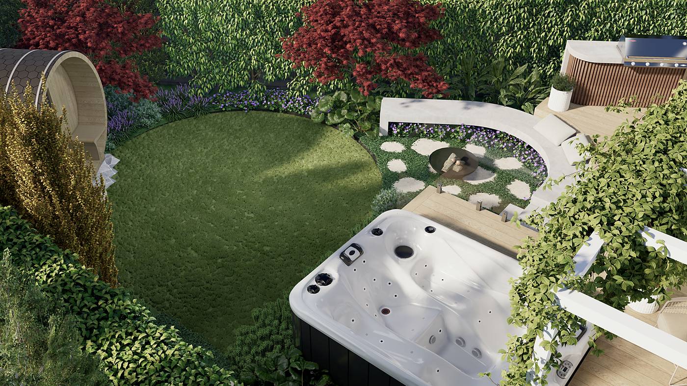 Brysons Road, Warranwood, Melbourne. 3D render of the landscape design