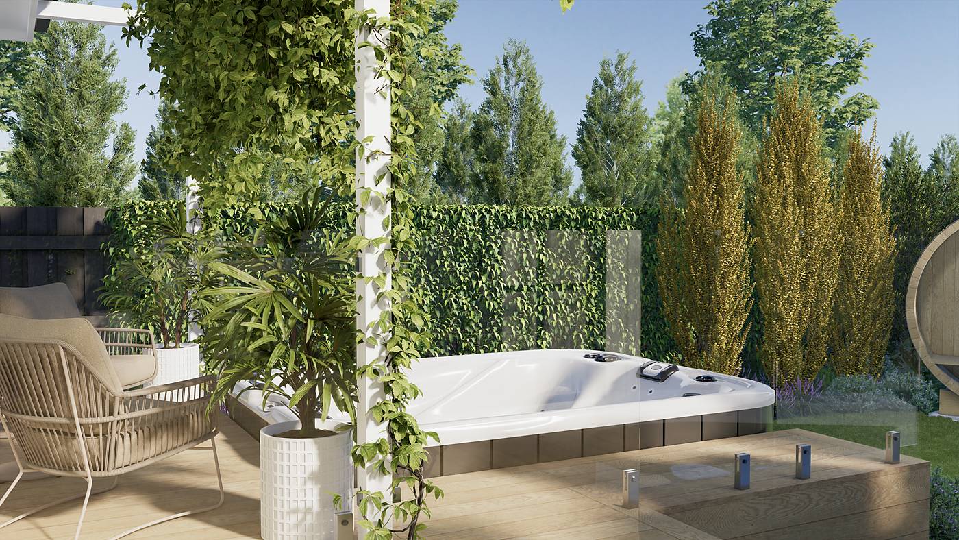 Brysons Road, Warranwood, Melbourne. 3D render of the landscape design