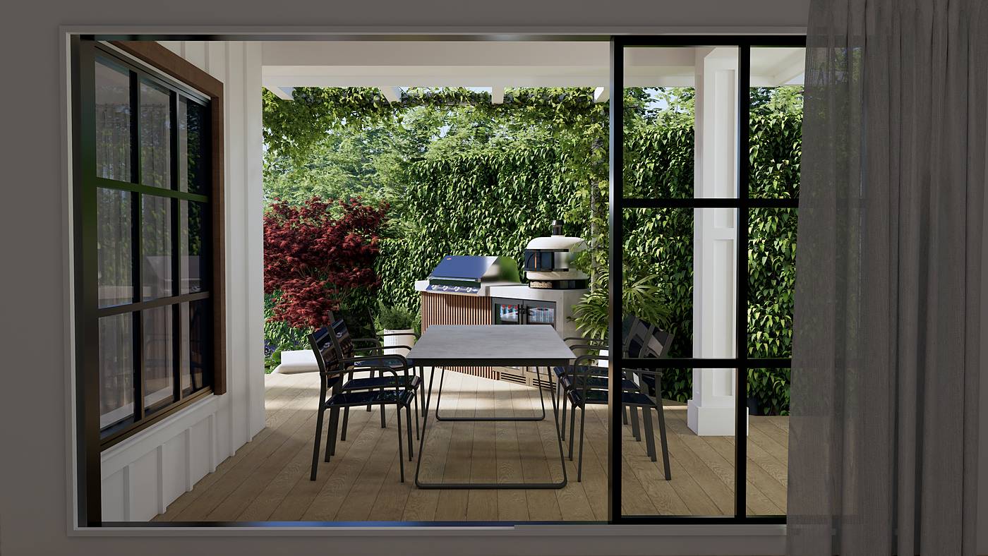 Brysons Road, Warranwood, Melbourne. 3D render of the landscape design