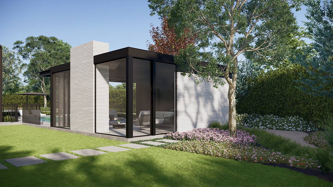 Heals Road, Mernda, Melbourne. 3D render of the landscape design
