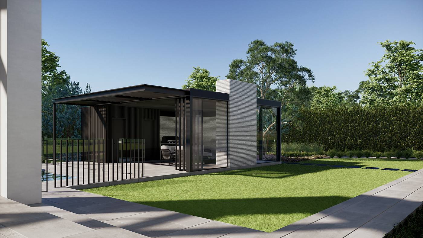 Heals Road, Mernda, Melbourne. 3D render of the landscape design