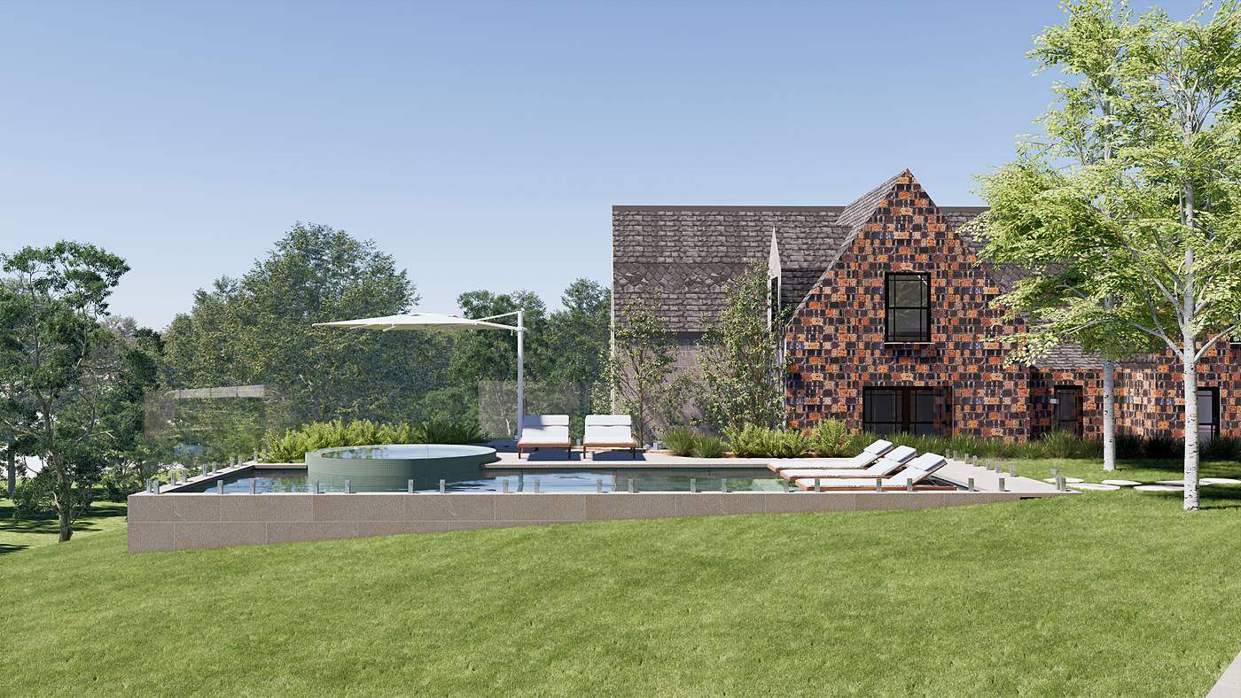 Lillipet Lane, Pakenham East, Melbourne. 3D render of the landscape design