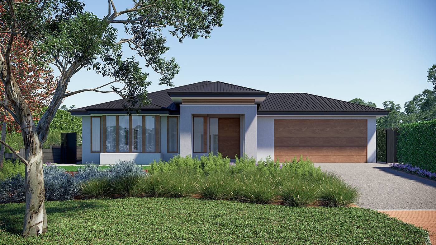Mackelroy Road, Plenty, Melbourne. 3D render of the landscape design