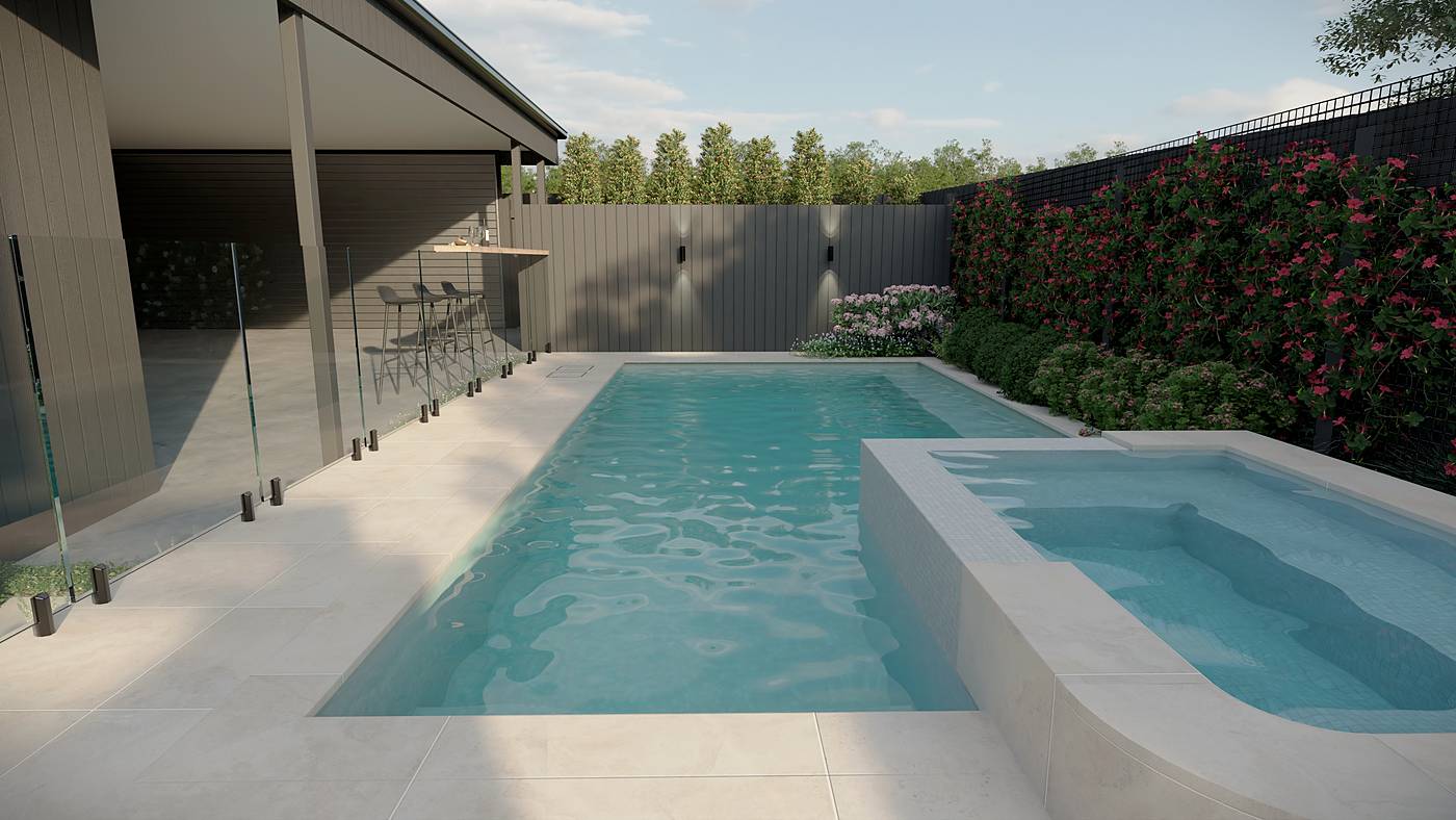 Orient Grove, Preston, Melbourne. 3D render of the landscape design