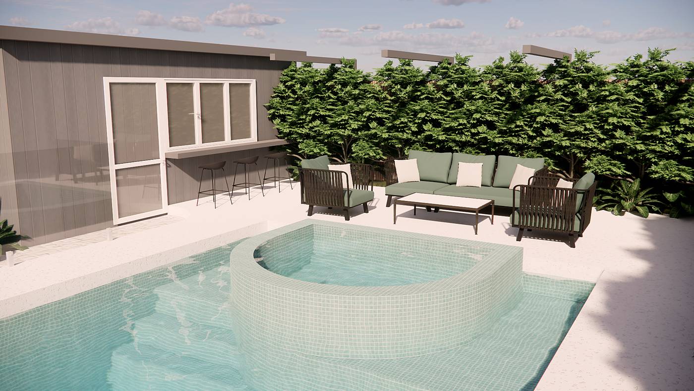 Palmerston Street, Berwick, Melbourne. 3D render of the landscape design