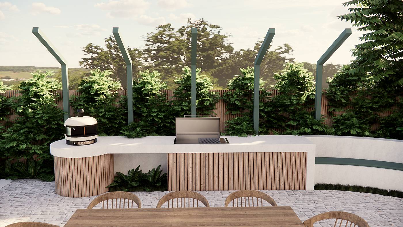 Palmerston Street, Berwick, Melbourne. 3D render of the landscape design