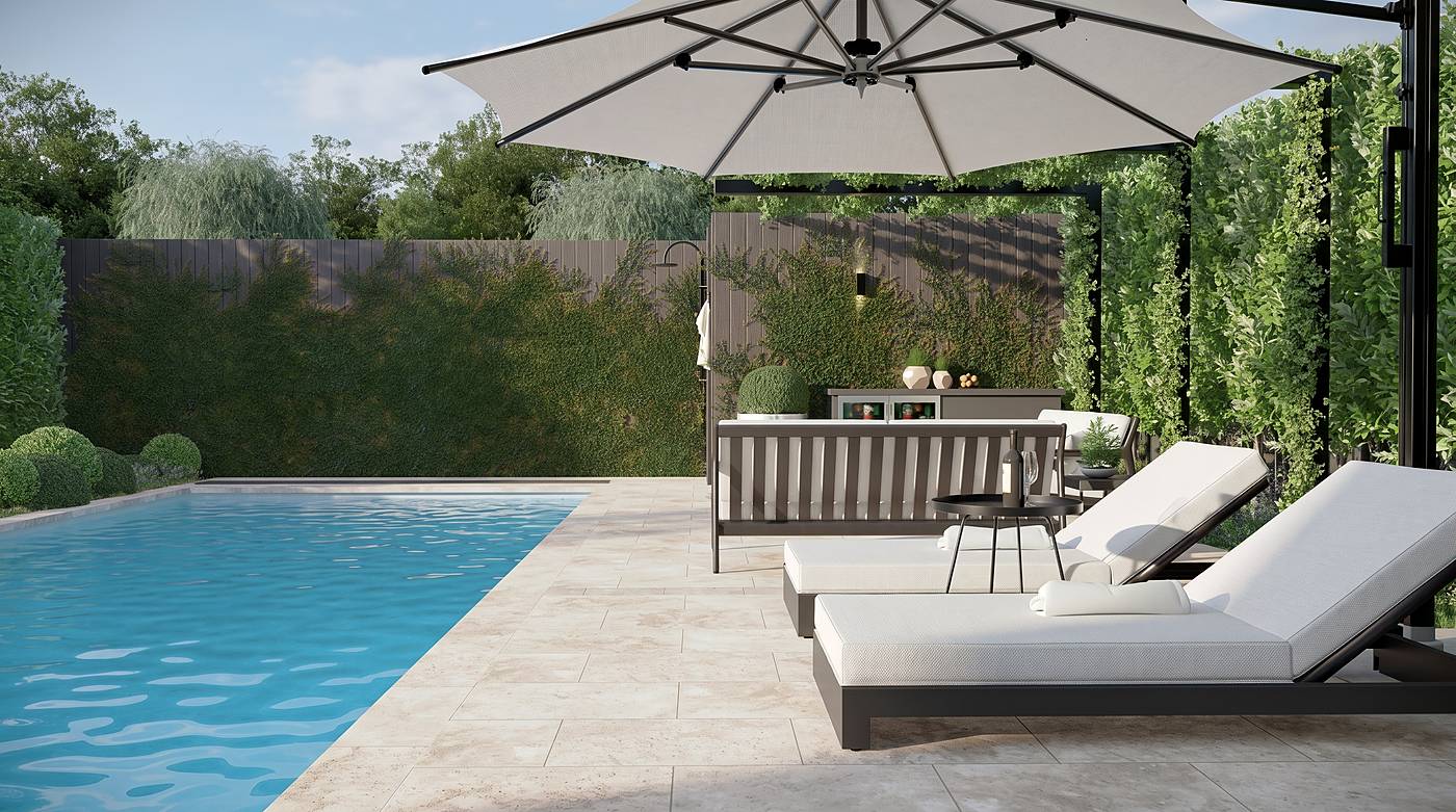 The Avenue, Malvern East, Melbourne. 3D render of the landscape design