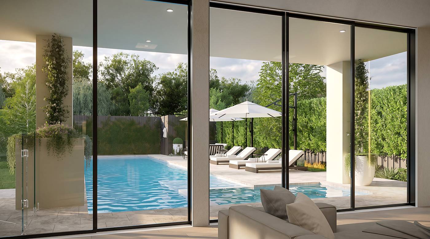 The Avenue, Malvern East, Melbourne. 3D render of the landscape design